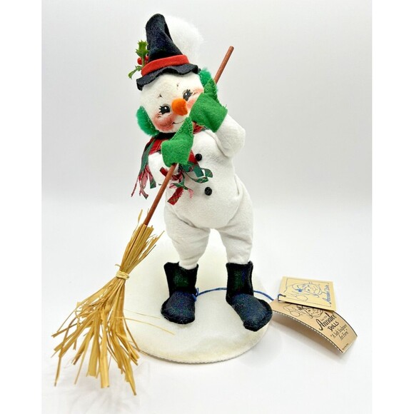 Vintage Annalee Dolls Mobilitee 7" Soft Sculpture Snowman Figure 1996 Holiday - Picture 1 of 13